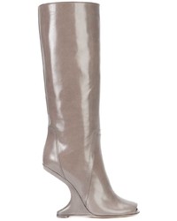 Серые кожаные полусапоги от Rick Owens