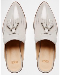 Серые кожаные сабо от Asos