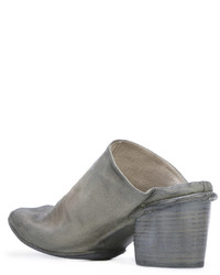 Серые кожаные сабо от Marsèll