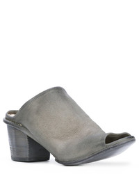 Серые кожаные сабо от Marsèll