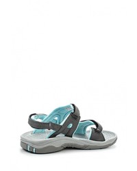 Серые кожаные сандалии на плоской подошве от Ascot