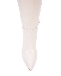 Серые кожаные сапоги от Tibi