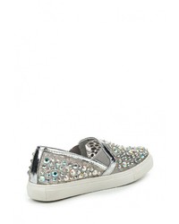 Женские серые кожаные слипоны от Damerose