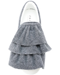 Женские серые кожаные слипоны от Joshua Sanders