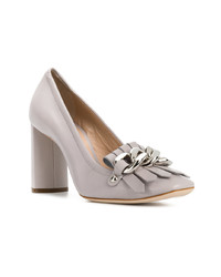 Серые кожаные туфли от Casadei