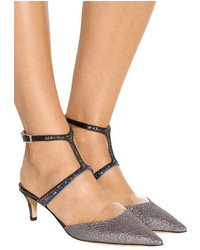 Серые кожаные туфли от Fendi