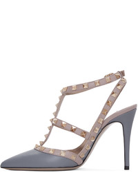 Серые кожаные туфли от Valentino