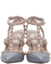 Серые кожаные туфли от Valentino