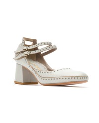 Серые кожаные туфли от Sarah Chofakian