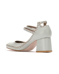 Серые кожаные туфли от Sarah Chofakian