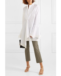 Серые кожаные узкие брюки от By Malene Birger