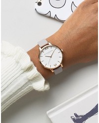 Женские серые кожаные часы от Olivia Burton