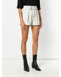 Женские серые кожаные шорты от IRO