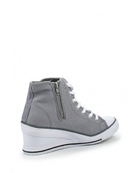 Серые кроссовки на танкетке от Benini