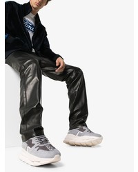 Мужские серые кроссовки от Versace