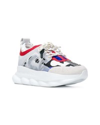 Женские серые кроссовки от Versace