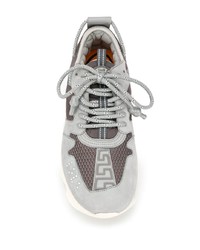 Мужские серые кроссовки от Versace