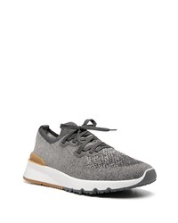 Мужские серые кроссовки от Brunello Cucinelli