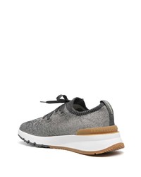 Мужские серые кроссовки от Brunello Cucinelli