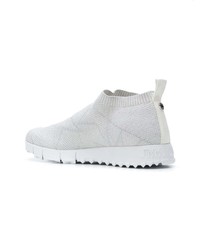 Женские серые кроссовки от Jimmy Choo