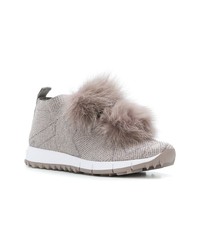 Женские серые кроссовки от Jimmy Choo