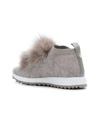 Женские серые кроссовки от Jimmy Choo