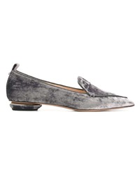 Женские серые лоферы от Nicholas Kirkwood
