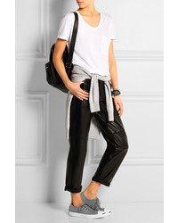 Женские серые низкие кеды из плотной ткани от Converse