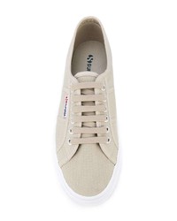 Женские серые низкие кеды из плотной ткани от Superga