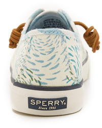 Женские серые низкие кеды из плотной ткани от Sperry