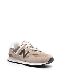 Мужские серые низкие кеды от New Balance