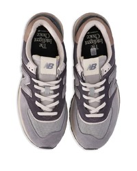 Мужские серые низкие кеды от New Balance