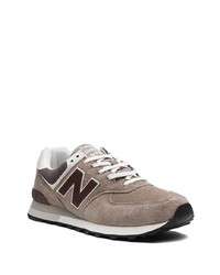 Мужские серые низкие кеды от New Balance