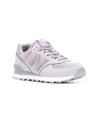 Женские серые низкие кеды от New Balance