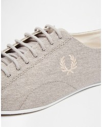 Женские серые низкие кеды от Fred Perry