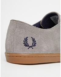 Мужские серые низкие кеды от Fred Perry
