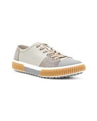 Мужские серые низкие кеды от Prada