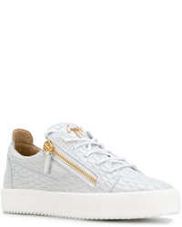 Мужские серые низкие кеды от Giuseppe Zanotti Design