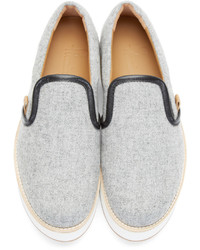 Женские серые низкие кеды от Flamingos