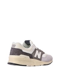 Мужские серые низкие кеды от New Balance