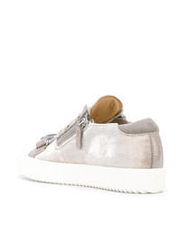 Женские серые низкие кеды от Giuseppe Zanotti Design