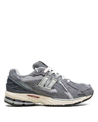 Мужские серые низкие кеды от New Balance