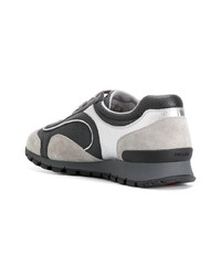 Мужские серые низкие кеды от Prada