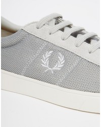Мужские серые низкие кеды от Fred Perry