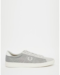 Мужские серые низкие кеды от Fred Perry