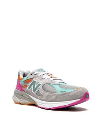 Мужские серые низкие кеды от New Balance