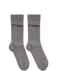 Мужские серые носки с принтом от GR-Uniforma