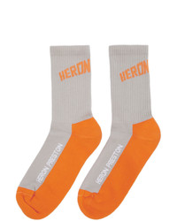 Мужские серые носки с принтом от Heron Preston