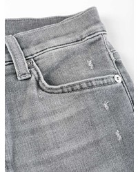 Серые рваные джинсы скинни от 7 For All Mankind
