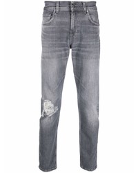 Мужские серые рваные джинсы от 7 For All Mankind